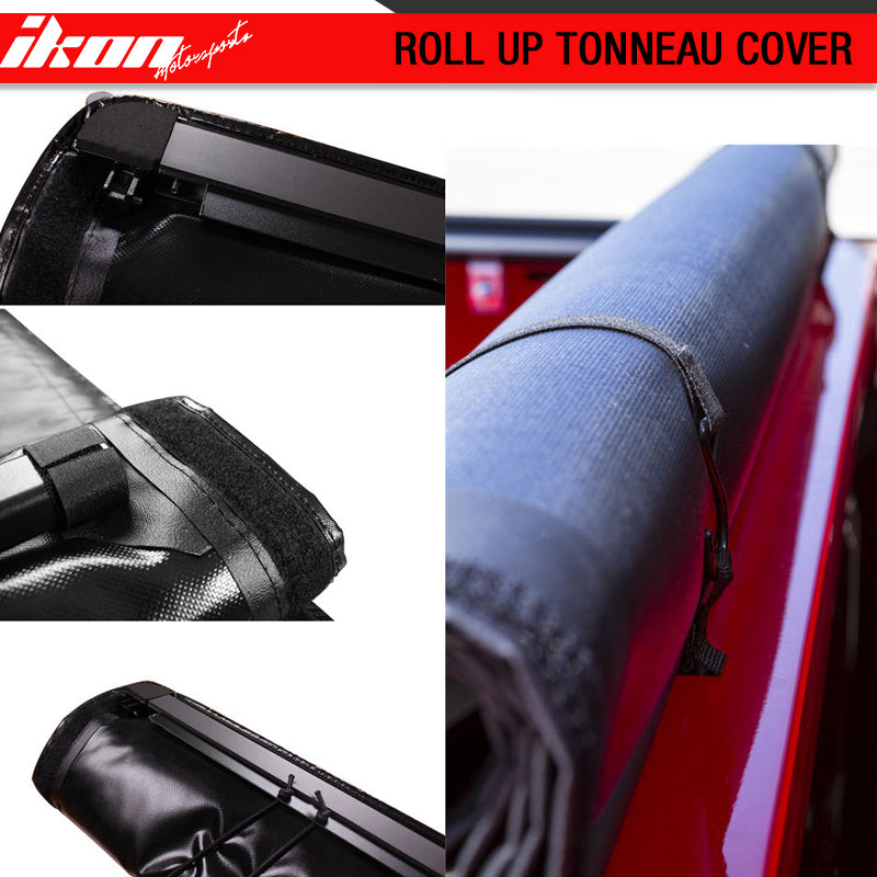 Fits 05-15 Toyota Tacoma Double Cab 5ft Short Bed Soft Roll Up Tonneau Cover