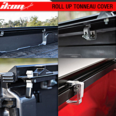 Fits 05-15 Toyota Tacoma Double Cab 5ft Short Bed Soft Roll Up Tonneau Cover