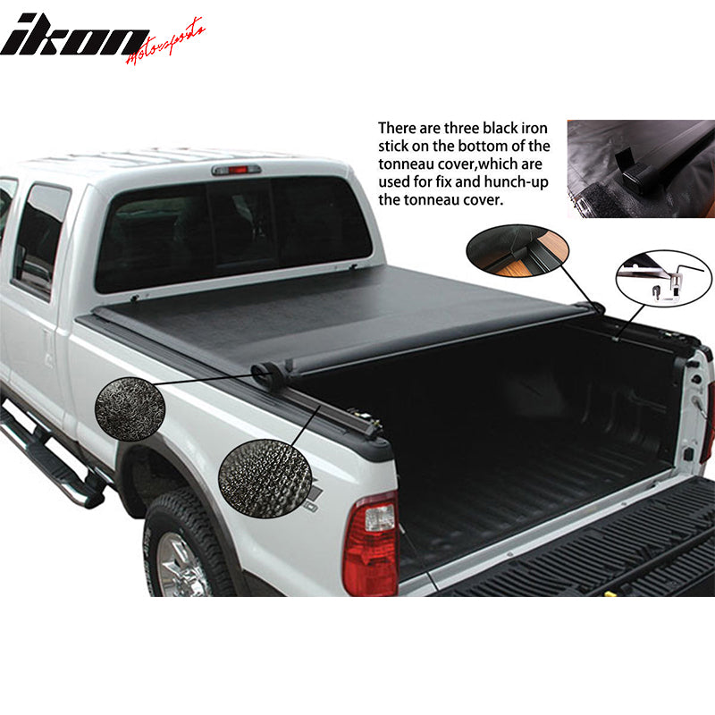 Fits 15-22 Ford F-150 8ft/96in Trunk Bed Lock Roll Up Tonneau Cover Kit