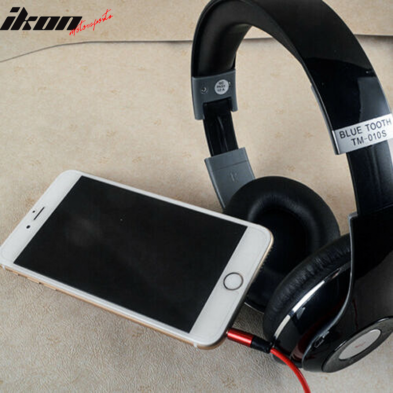 Black Bluetooth Headphones Sport Stereo Foldable Headsets with Mic