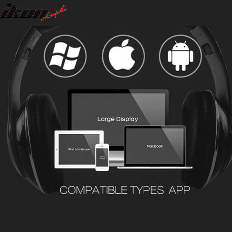 Black Bluetooth Headphones Sport Stereo Foldable Headsets with Mic