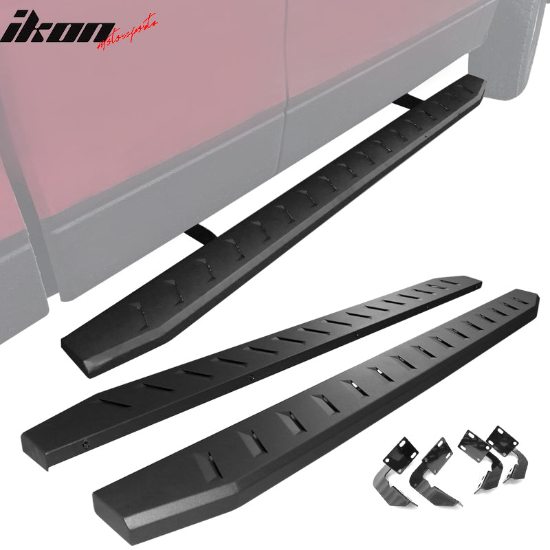 1999-2016 Ford F-250 F-350 New R Style Black Running Boards Iron Steel