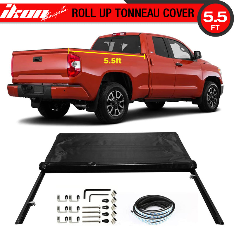 2007-2016 Tundra SR5 Crewmax 5.5ft Bed Lock Soft Roll Up Tonneau Cover