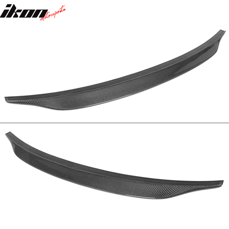 IKON MOTORSPORTS, Trunk Spoiler Compatible With 2008-2015 Audi A5 B8 Coupe, Matte Carbon Fiber + FRP CA Style Rear Spoiler Wing, 2009 2010 2011 2012 2013 2014