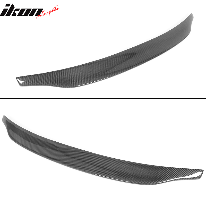 IKON MOTORSPORTS, Trunk Spoiler Compatible With 2008-2015 Audi A5 B8 Coupe, Matte Carbon Fiber + FRP CA Style Rear Spoiler Wing, 2009 2010 2011 2012 2013 2014