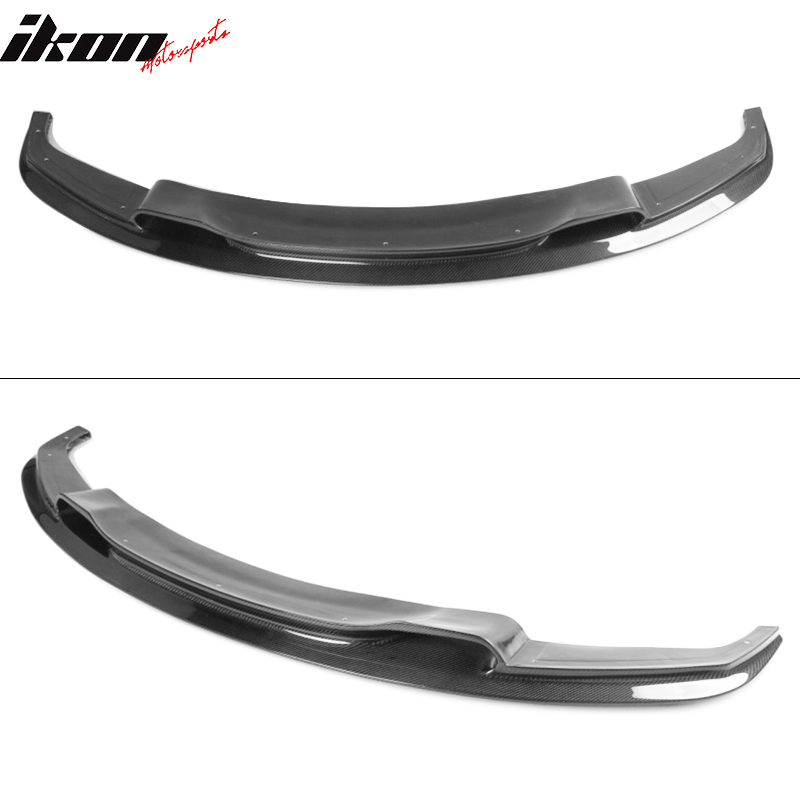 IKON MOTORSPORTS, Front Bumper Lip Compatible With 2012-2018 BMW 3 Series F30 Sedan M Sport , Matte Carbon Fiber VRS Style Front Lip Spoiler Wing Chin Splitter, 2013 2014 2015 2016 2017