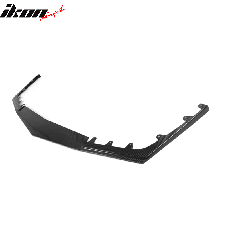 IKON MOTORSPORTS, Front Bumper Lip Compatible With 2009-2015 Cadillac CTS V Coupe & Sedan , Matte Carbon Fiber + FRP HEN Style Front Lip Spoiler Wing Chin Splitter, 2010 2011 2012 2013 2014