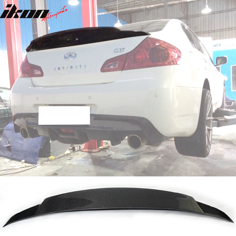 IKON MOTORSPORTS, Trunk Spoiler Compatible With 2010-2013 Infiniti G37 ...