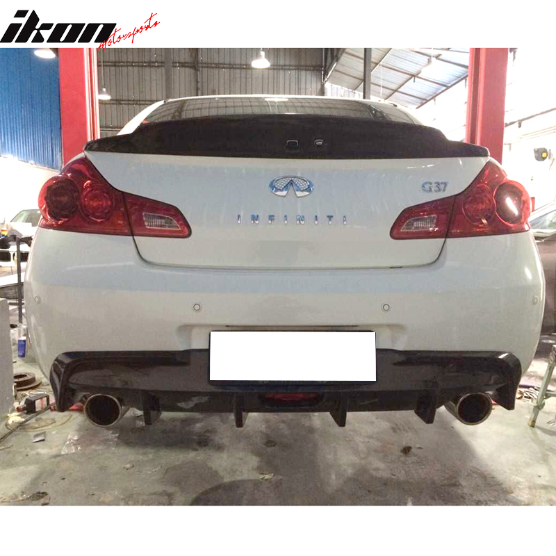 JC Style Carbon Fiber Rear Spoiler Wing for 2010-2013 Infiniti G37 V36 ...