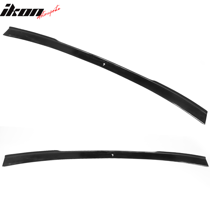 IKON MOTORSPORTS, Trunk Spoiler Compatible With 2012-2017 Audi A6 C7 Sedan , Matte Carbon Fiber + FRP ABT Style Rear Spoiler Wing, 2013 2014 2015 2016