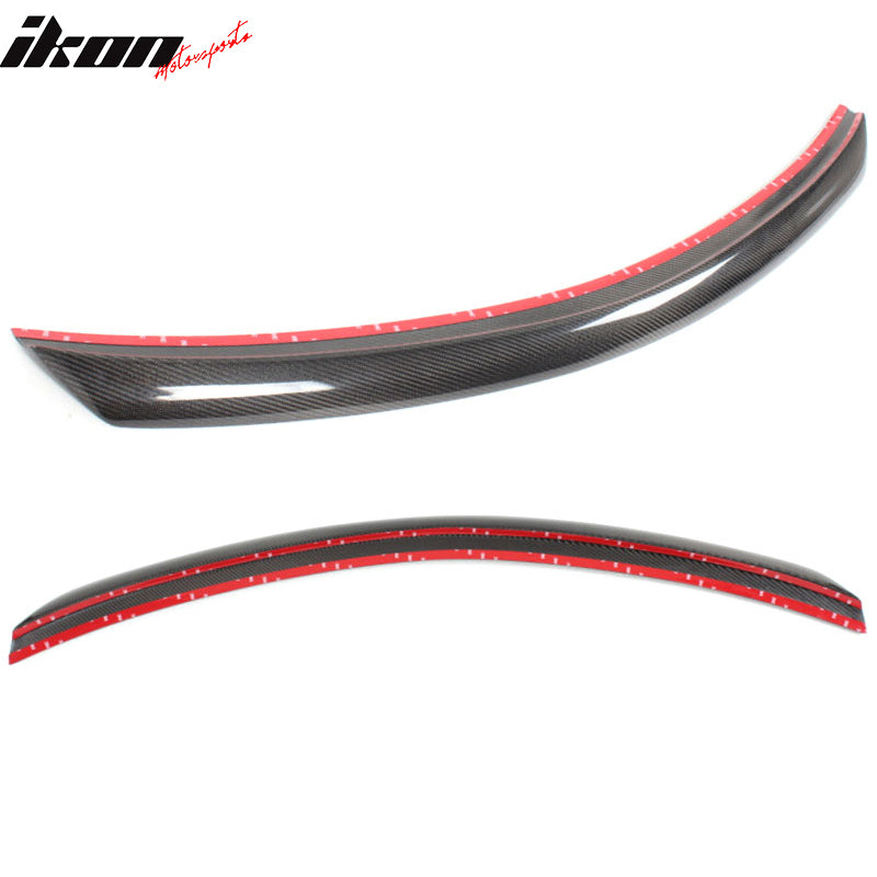 IKON MOTORSPORTS, Trunk Spoiler Compatible With 2008-2014 Mercedes-Benz C-Class W204 Sedan , Matte Carbon Fiber V Style Rear Spoiler Wing, 2009 2010 2011 2012 2013