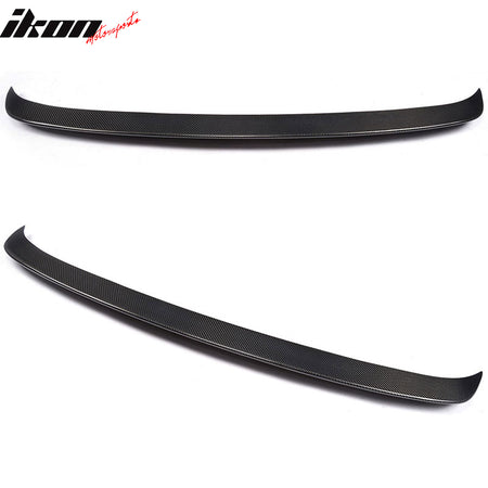 IKON MOTORSPORTS, Trunk Spoiler Compatible With 2004-2010 BMW 5 Series E60 & M5 , Matte Carbon Fiber + FRP AC Style Rear Spoiler Wing, 2005 2006 2007 2008 2009