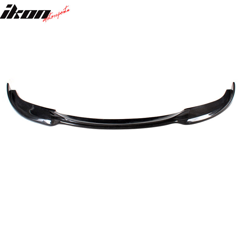 IKON MOTORSPORTS, Front Bumper Lip Compatible With 2006-2010 BMW 5 Series E60 M5 , Matte Carbon Fiber + FRP HM Style Front Lip Spoiler Wing Chin Splitter, 2007 2008 2009