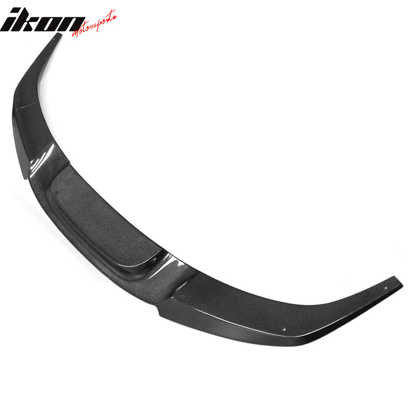 IKON MOTORSPORTS, Front Bumper Lip Compatible With 2012-2017 BMW 6 Series F06 F12 F13 Coupe M Sport , Matte Carbon Fiber VO Style Front Lip Spoiler Wing Chin Splitter, 2013 2014 2015 2016