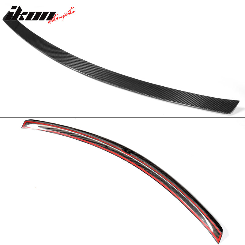 IKON MOTORSPORTS, Trunk Spoiler Compatible With 2011-2016 Mercedes-Benz CLS-Class W218 Sedan , Matte Carbon Fiber JC Style Rear Spoiler Wing, 2012 2013 2014 2015