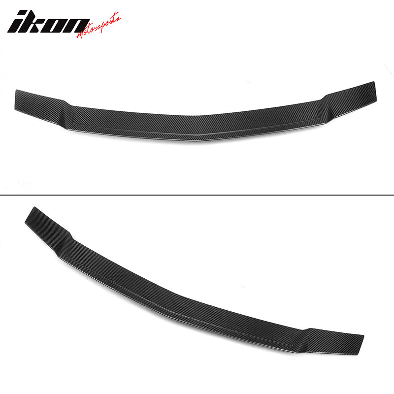 IKON MOTORSPORTS, Trunk Spoiler Compatible With 2010-2016 Mercedes-Benz E-Class W212 Sedan E200 E350 E400 E500 E63 AMG , Matte Carbon Fiber RT Style Rear Spoiler Wing, 2011 2012 2013 2014 2015