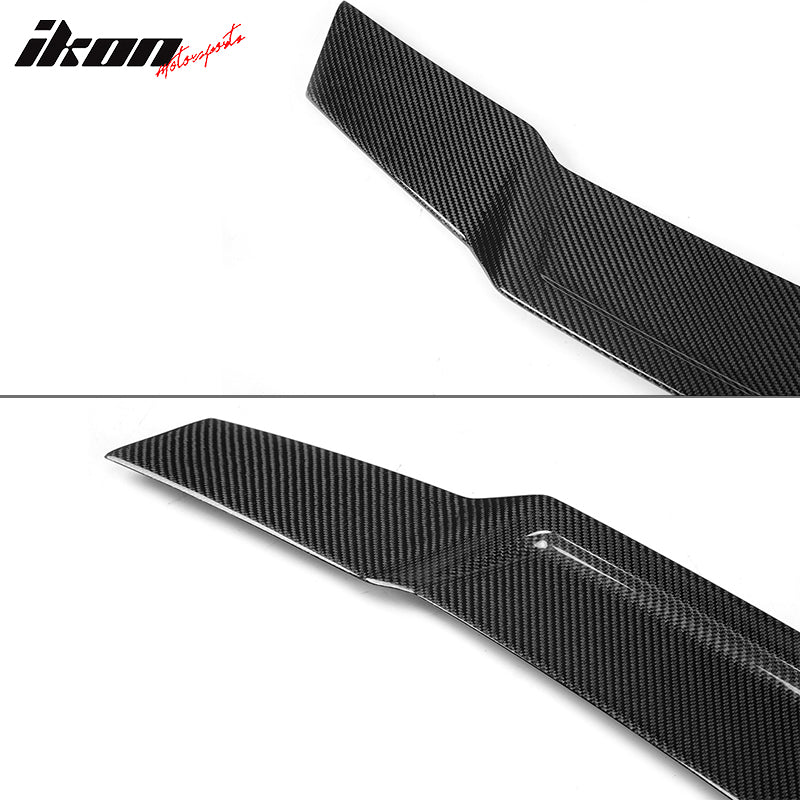 IKON MOTORSPORTS, Trunk Spoiler Compatible With 2010-2016 Mercedes-Benz E-Class W212 Sedan E200 E350 E400 E500 E63 AMG , Matte Carbon Fiber RT Style Rear Spoiler Wing, 2011 2012 2013 2014 2015