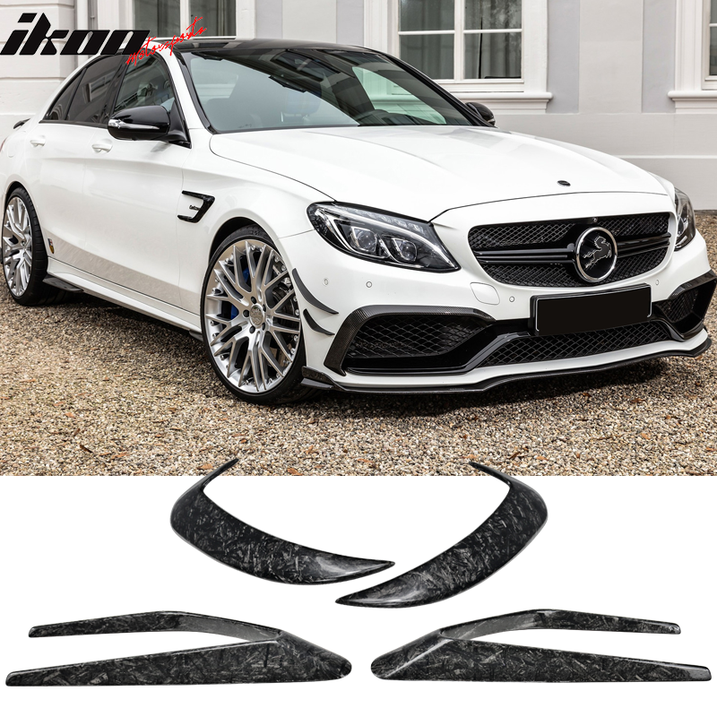 2015-2018 Bnez C-Class W205 Front + Rear Side Vents Spoiler Forged CF