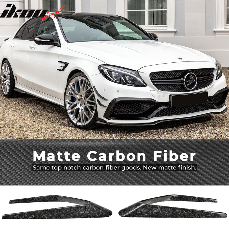 2015-2018 Benz W205 C Class JC Fender Scoop Vents Forged Carbon Fiber