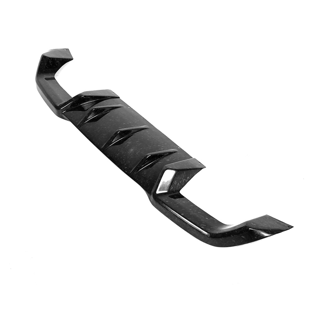 IKON MOTORSPORTS, Rear Diffuser Compatible With 2016-2021 BMW F87 M2 Coupe, MP Style Matte Forged Carbon Fiber Rear Bumper Lip Diffuser , 2017 2018 2019 2020