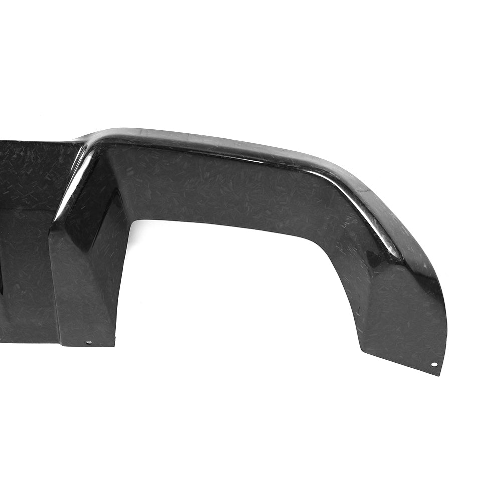 IKON MOTORSPORTS, Rear Diffuser Compatible With 2016-2021 BMW F87 M2 Coupe, MP Style Matte Forged Carbon Fiber Rear Bumper Lip Diffuser , 2017 2018 2019 2020