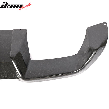 IKON MOTORSPORTS, Rear Diffuser Compatible With 2016-2021 BMW F87 M2 Coupe, MP Style Matte Forged Carbon Fiber Rear Bumper Lip Diffuser , 2017 2018 2019 2020