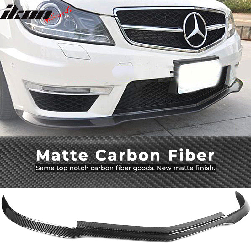2012-2014 Benz W204 C63 AMG MC Style Front Lip Matte Carbon Fiber