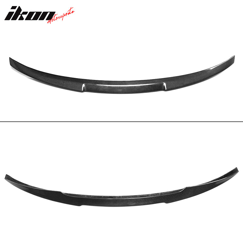 IKON MOTORSPORTS, Trunk Spoiler Compatible With 2015-2020 BMW M4 F82 Coupe, VO Style Matte Carbon Fiber Rear Spoiler Wing, 2016 2017 2018 2019