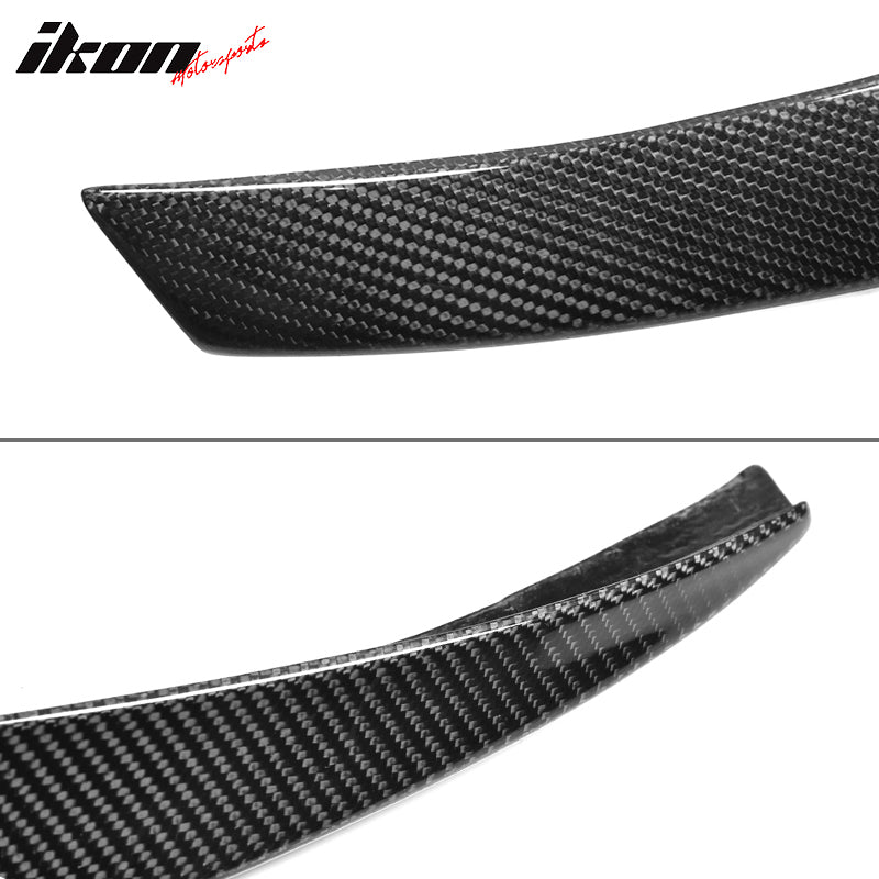 IKON MOTORSPORTS, Trunk Spoiler Compatible With 2015-2020 BMW M4 F82 Coupe, VO Style Matte Carbon Fiber Rear Spoiler Wing, 2016 2017 2018 2019