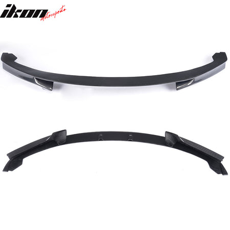 IKON MOTORSPORTS, Front Bumper Lip Compatible With 2014-2020 BMW 2 Series F22 F23 M Sport, M Performance Style Matte Carbon Fiber Front Lip Chin Valance Spoiler Splitter, 2015 2016 2017 2018 2019