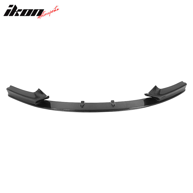 IKON MOTORSPORTS, Front Bumper Lip Compatible With 2014-2020 BMW 2 Series F22 F23 M Sport, M Performace Style Matte Carbon Fiber Front Lip Chin Valance Spoiler Splitter, 2015 2016 2017 2018 2019