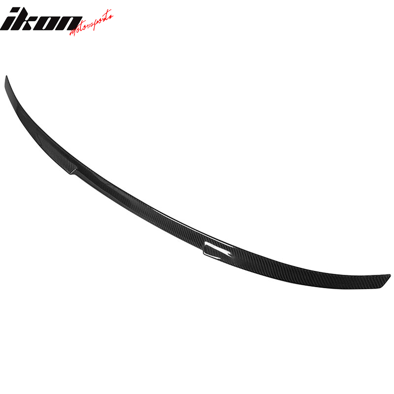 IKON MOTORSPORTS, Trunk Spoiler Compatible With 2014-2020 BMW 4 Series F32 Coupe, M4 Style Matte Carbon Fiber Rear Spoiler Wing, 2015 2016 2017 2018 2019