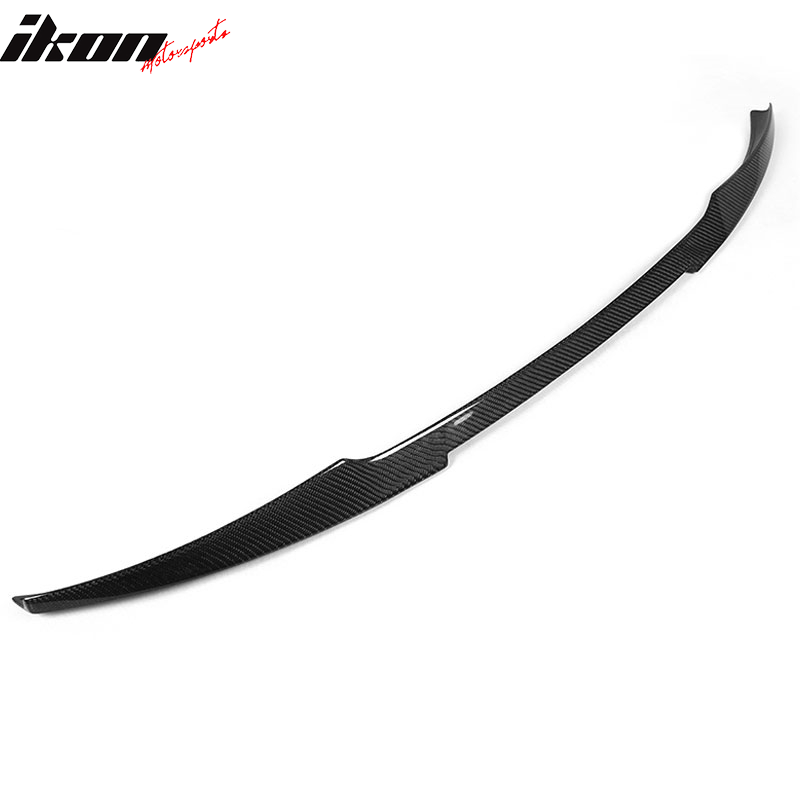 IKON MOTORSPORTS, Trunk Spoiler Compatible With 2014-2020 BMW 4 Series F32 Coupe, M4 Style Matte Carbon Fiber Rear Spoiler Wing, 2015 2016 2017 2018 2019