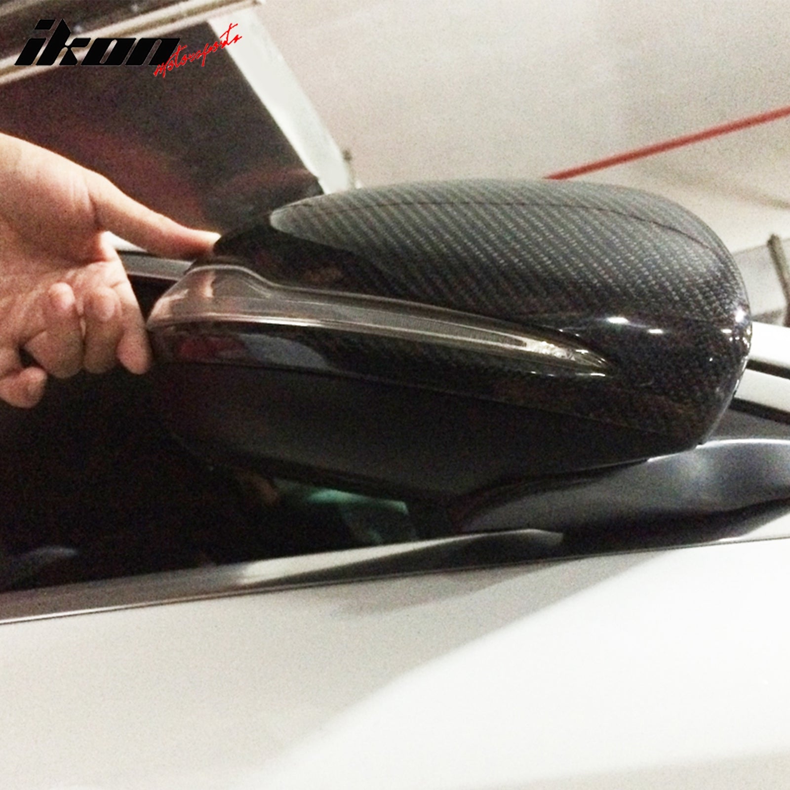 IKON MOTORSPORTS, Mirror Cover Compatible With 2015-2018 Mercedes