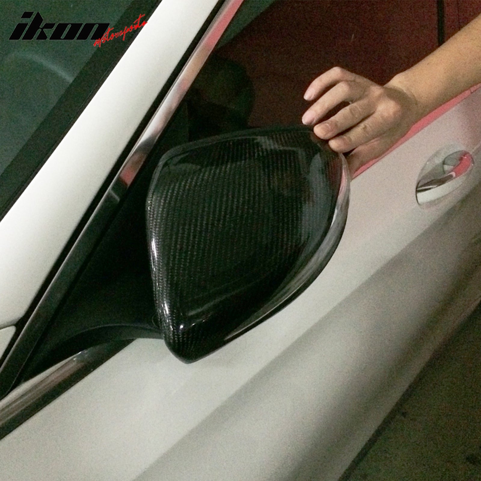 IKON MOTORSPORTS, Mirror Cover Compatible With 2015-2018 Mercedes