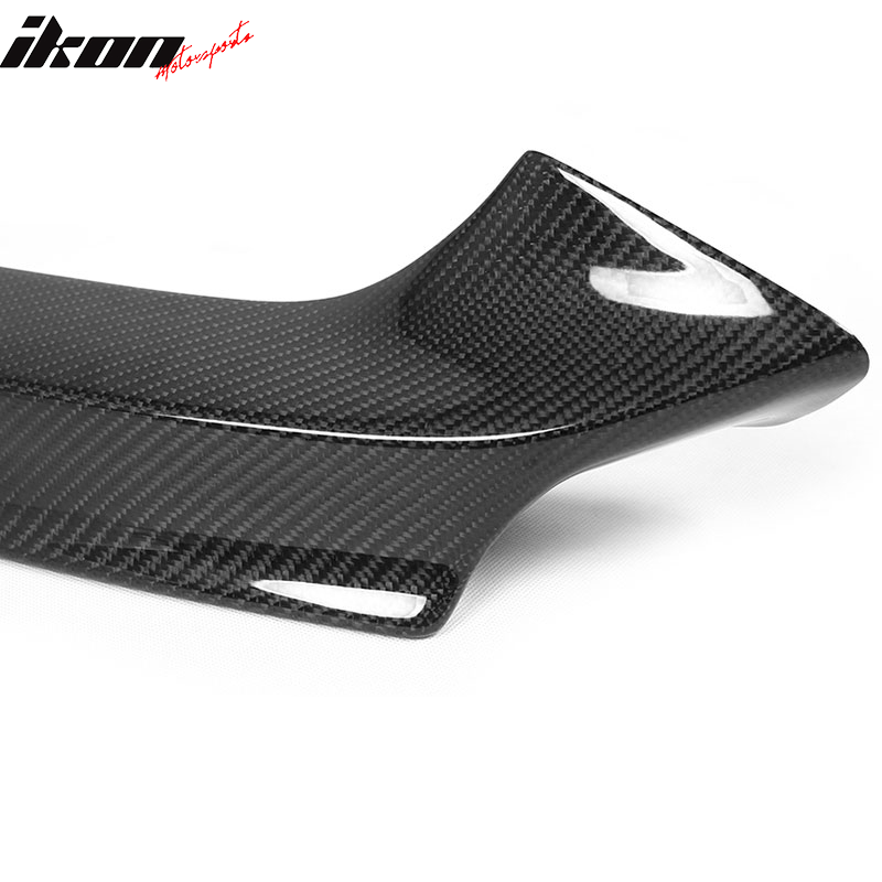 IKON MOTORSPORTS, Front Lip Splitters Compatible With 2014-2020 BMW 2 Series F22 F23 M Sport, M Performance Style Matte Carbon Fiber Front Lip Chin Valance Spoiler 2PC, 2015 2016 2017 2018 2019