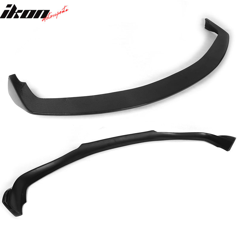 IKON MOTORSPORTS, Front Bumper Lip Compatible With 2008-2014 Infiniti G37 Coupe, JC Style Matte Carbon Fiber Front Lip Chin Valance Spoiler Splitter, 2009 2010 2011 2012 2013