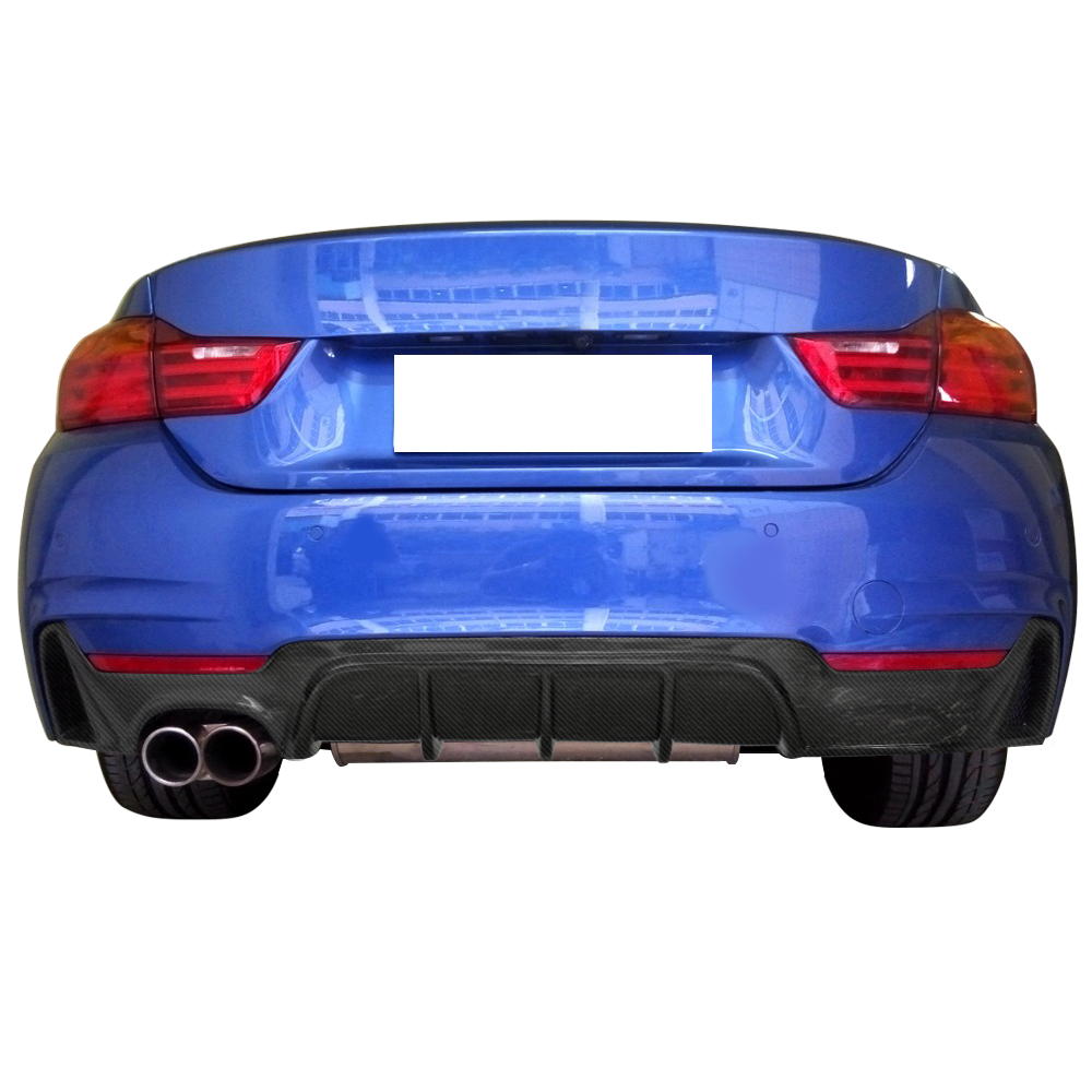 2014-2020 BMW 4 Series P Style Rear Bumper Lip Diffuser Carbon Fiber