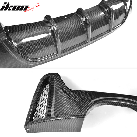 Fits 14-20 BMW 428i 430i xDrive P Style Rear Lip Diffuser Matte Carbon Fiber