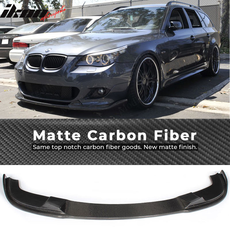2004-2010 BMW 5 E60 M Sport HM Style Front Bumper Lip Carbon Fiber