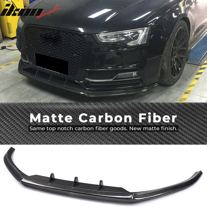 2013-2016 Audi S5 8V Coupe JC Style Front Bumper Lip Kit Carbon Fiber