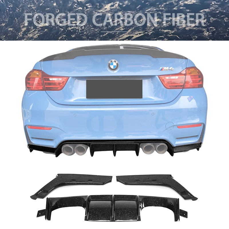 IKON MOTORSPORTS, Rear Diffuser Compatible With 2015-2020 BMW M3 F80 M4 ...