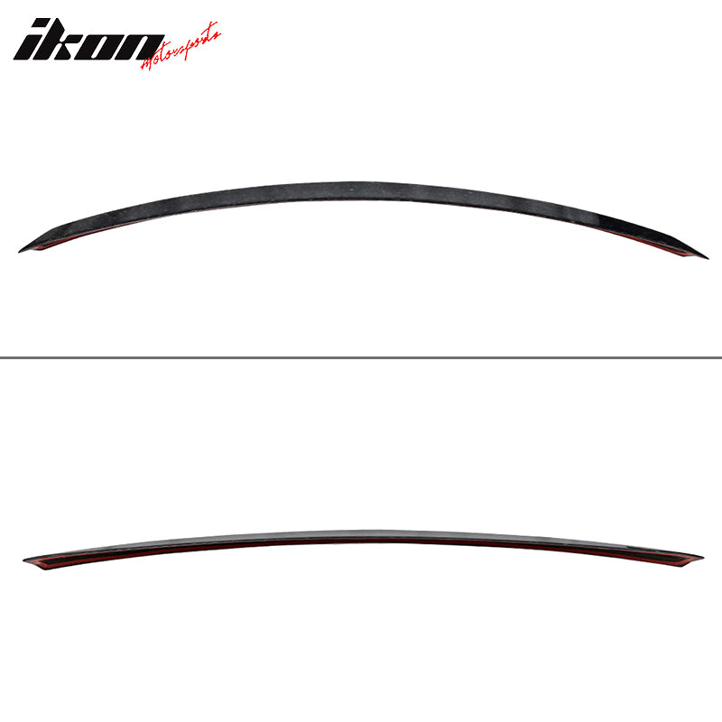 IKON MOTORSPORTS, Trunk Spoiler Compatible With 2015-2020 Mercedes-Benz C-Class W205 Sedan , Matte Forged Carbon Fiber ML Style Rear Spoiler Wing, 2016 2017 2018 2019