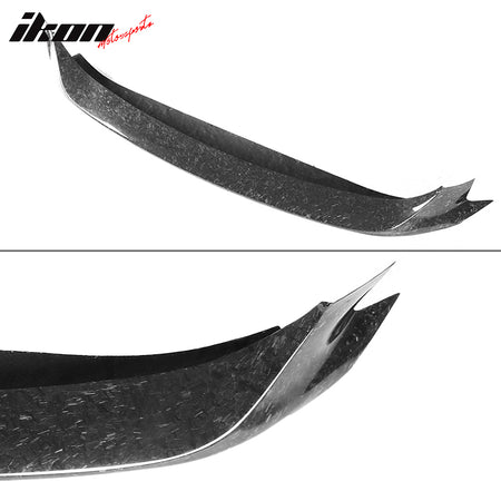 IKON MOTORSPORTS, Front Bumper Lip Compatible With 2014-2017 Maserati Ghibli M156 Sedan, JC Style Matte Forged Carbon Fiber Front Lip Under Chin Spoiler Splitter, 2015 2016