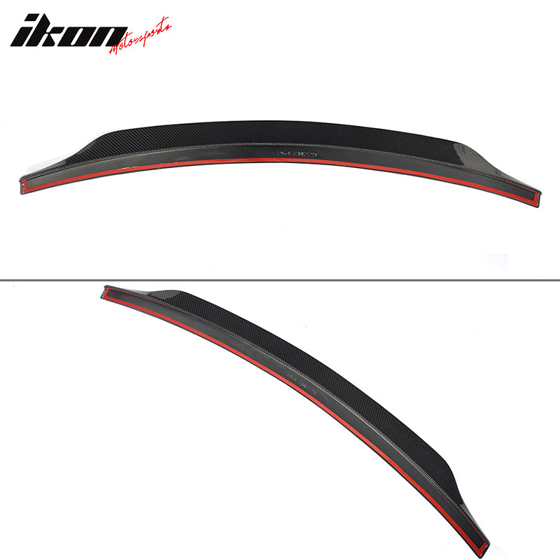 IKON MOTORSPORTS, Trunk Spoiler Compatible With 2008-2016 Audi S5 B8 Coupe, CA Style Matte Carbon Fiber Rear Spoiler Wing, 2009 2010 2011 2012 2013 2014 2015