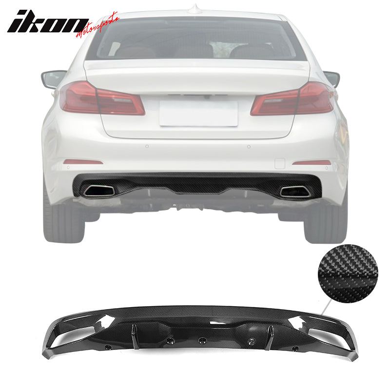 IKON MOTORSPORTS, Rear Diffuser Compatible With 2017-2018 BMW 5 Series ...