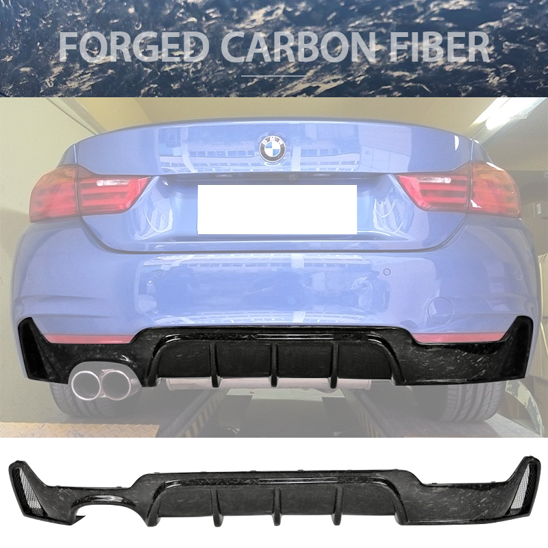 IKON MOTORSPORTS, Rear Diffuser Compatible With 2014-2020 BMW 4 Series ...