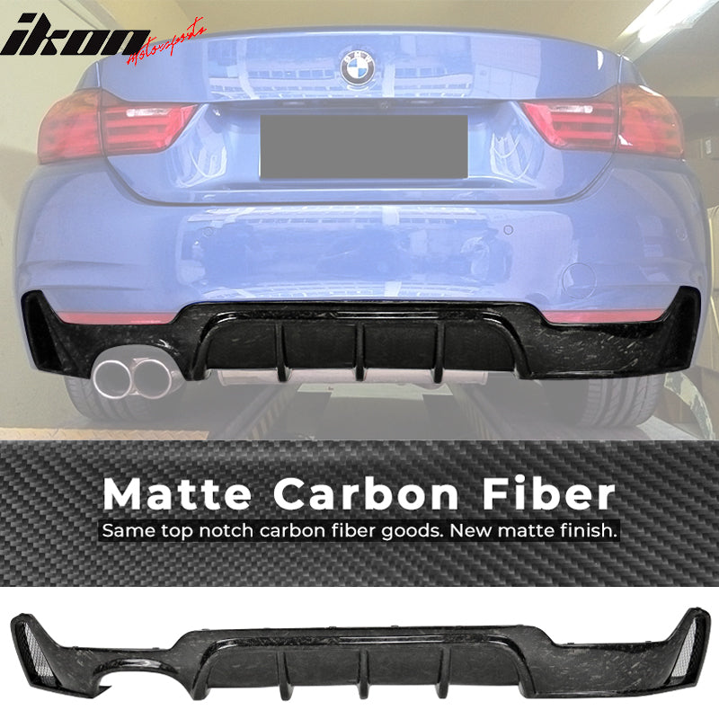 2014-2020 BMW 4 Series 428i P Rear Bumper Diffuser Forged Carbon Fiber