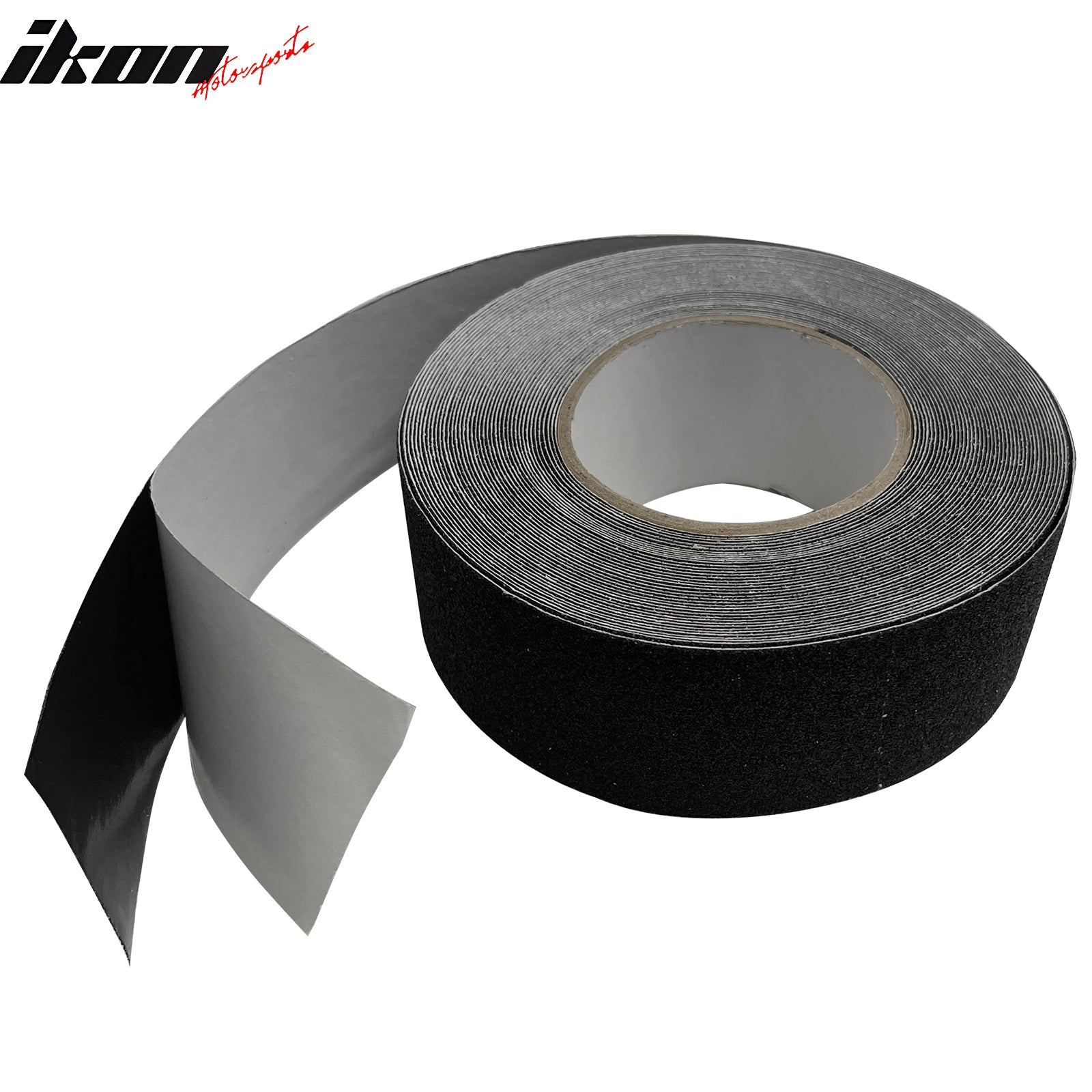 IKON MOTORSPORTS Anti Slip Grip Tape 2in x 48ft, High Traction Non Skid Safety Tape, Self Adhesive, Indoor & Outdoor Use for Stairs, Ramps, Walkways, Decks, Showers, Skateboards Black