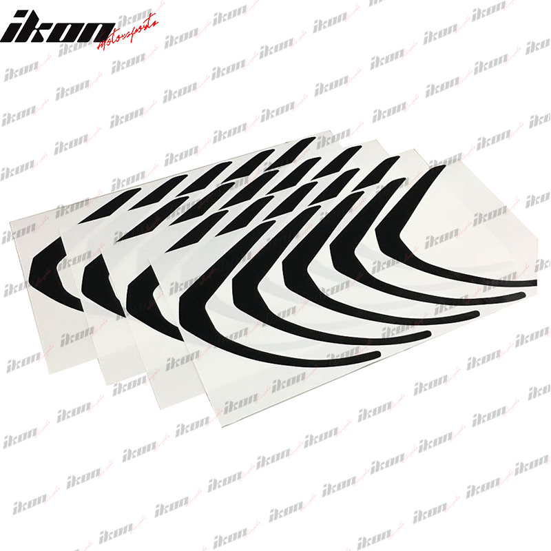 IKON MOTORSPORTS Compatible With 2018-2022 Honda Accord Sport Wheel Chrome Delete Vinyl Kit Gloss Black / Matte Black / White